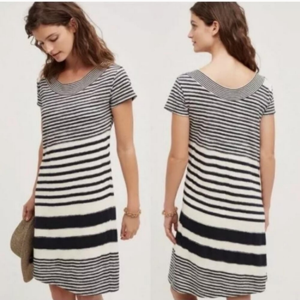Anthropologie Maeve Haven Striped Shift Dress Women's Size XS